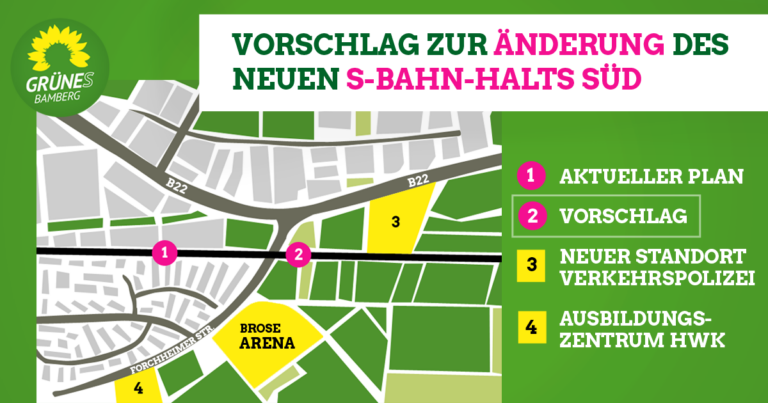 Stadtratsmehrheit will anderen Standort für neuen S-Bahn-Halt Süd