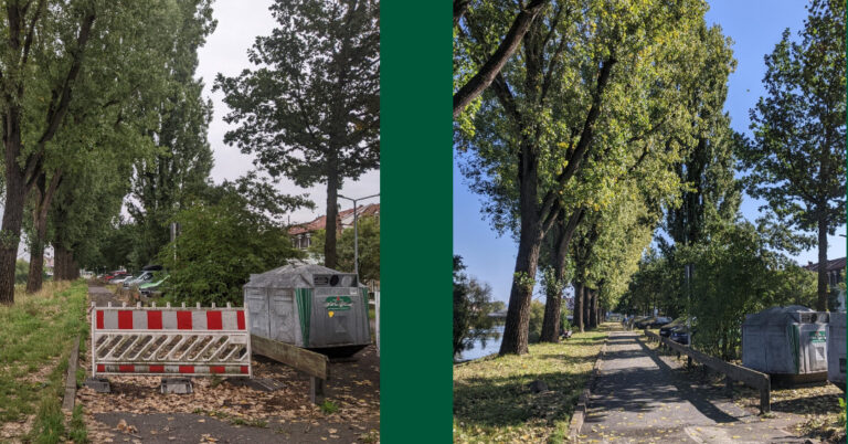Fußweg am Weidendamm wieder begehbar
