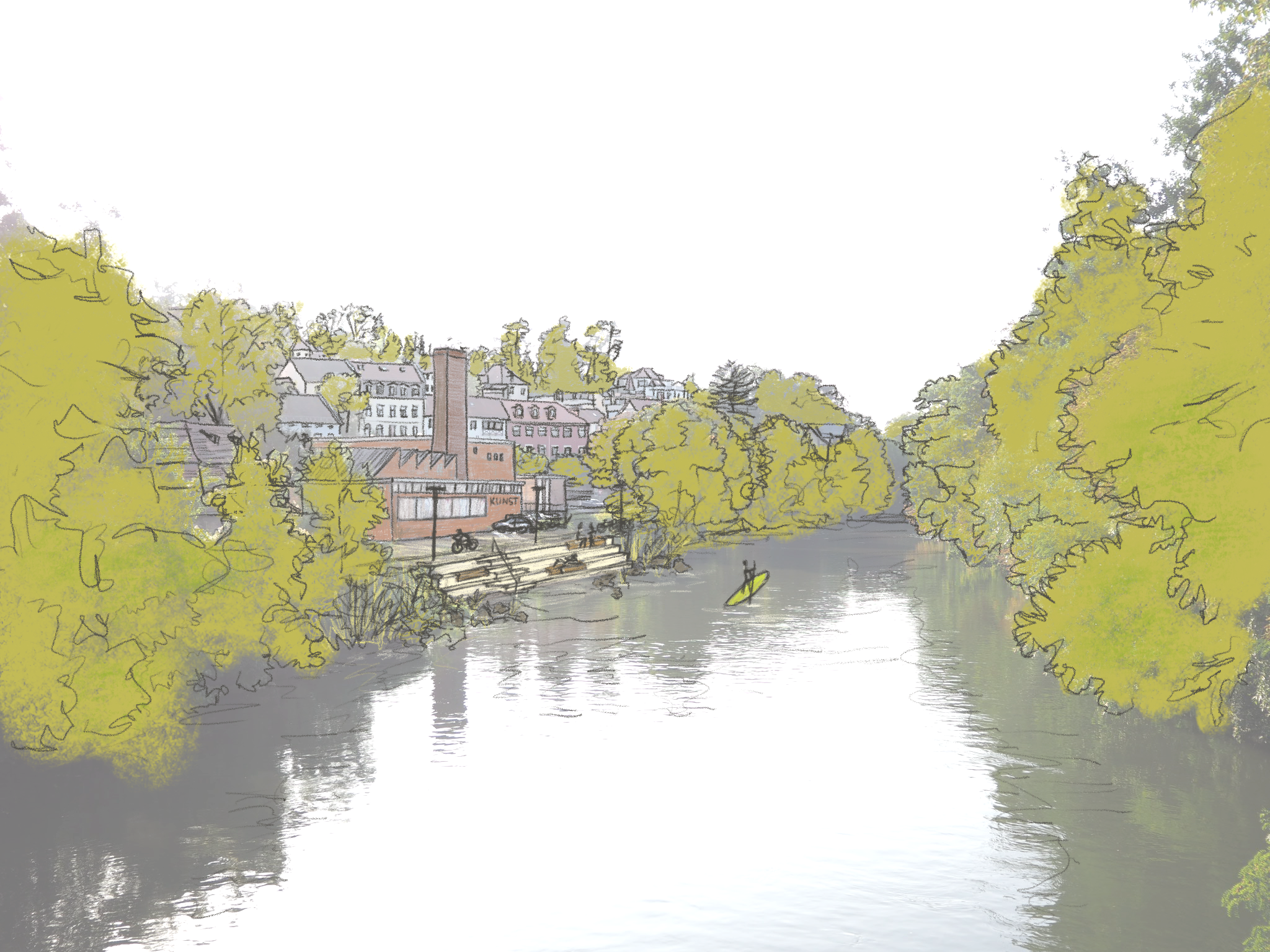 Flussterrassen am Kesselhaus